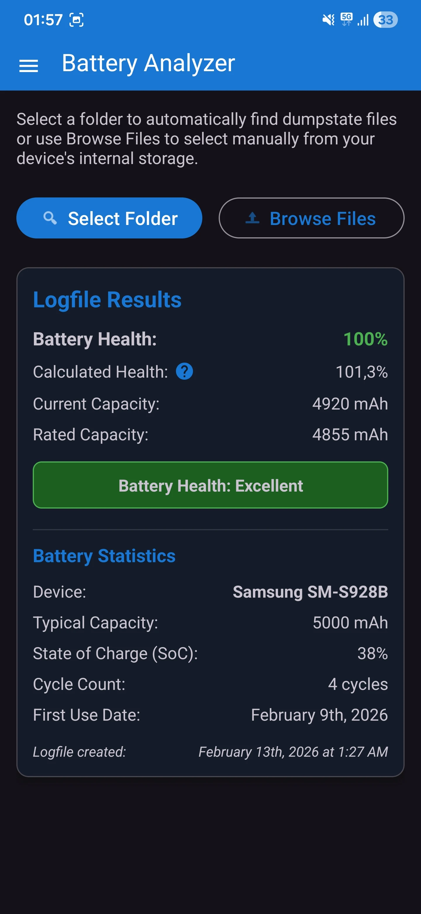 BatteryAnalyzer screenshot